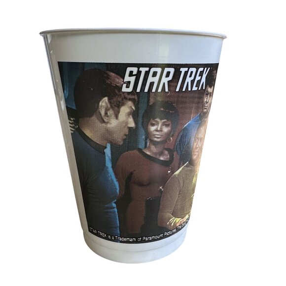 Vtg Star Trek TOS Slurpee Cup 7 Eleven Plastic Cup 1991 Kirk Spock Uhura McCoy - Picture 4 of 8